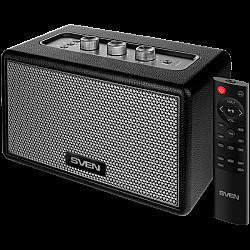 Speaker SVEN HA-950, black, MDF, PU leather (60W, Bluetooth, USB, Micro SD, Remote)
