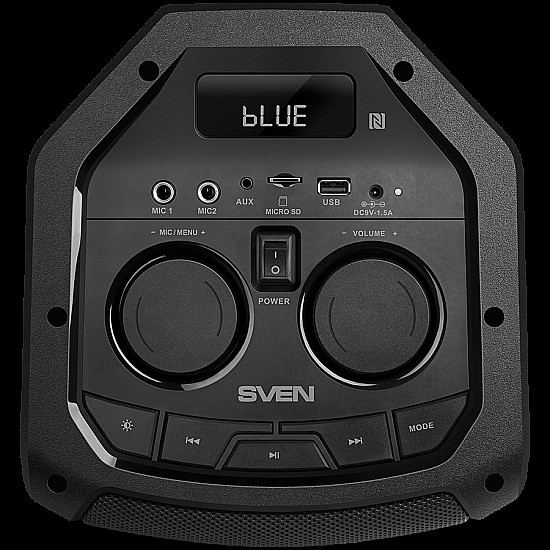 Speaker SVEN PS-710, black (100W, TWS, Bluetooth, FM, USB, microSD, LED-display, 4400mA*h)