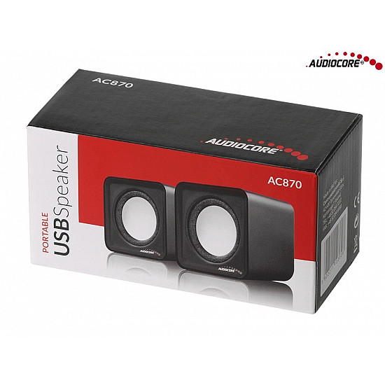 Audiocore AC870 B 2-way 3 W Black, Gray Wired