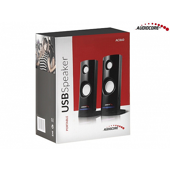 Audiocore AC860 loudspeaker 2-way 4 W Black Wired