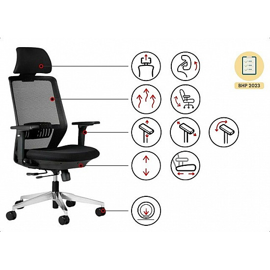 SPECTRUM ergonomic office chair black