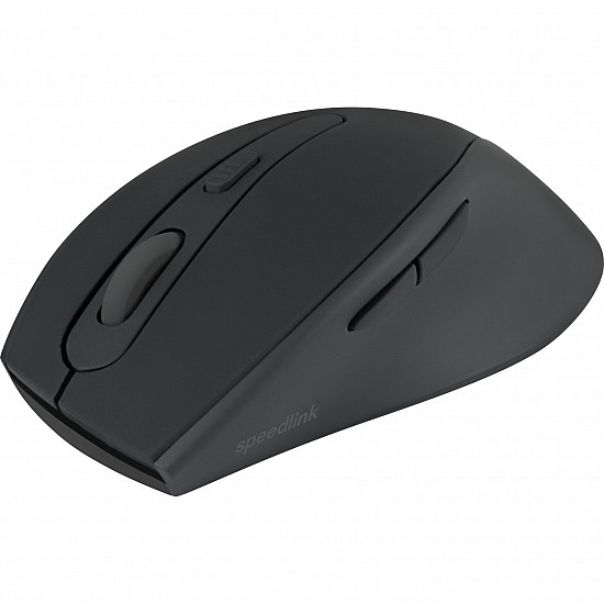 Speedlink AXON low noise antibacterial rechargeable mouse - wireless - USB-A/-C - rubber-black