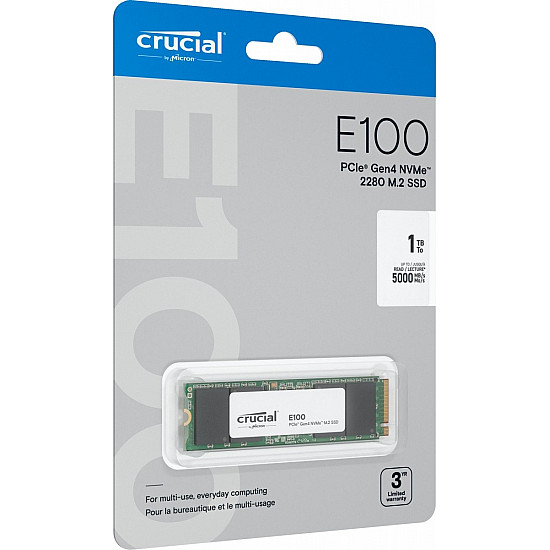E100 CT1000E100SSD8 SSD su PCIe 4.0, 5000MB/s 4500MB/s 2025