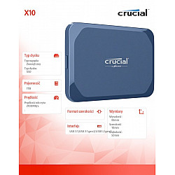 Crucial X10 Portable SSD 1TB Blau Externe Solid-State-Drive, USB 3.2 Gen 2x2