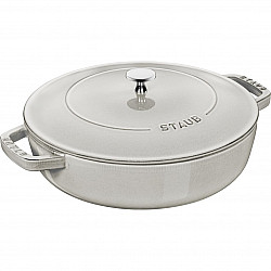 STAUB Cast iron stewing pan with lid 28 cm, truffle