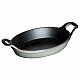 Owalne mini naczynie do pieczenia i zapiekania Staub - 250 ml Grafitowy