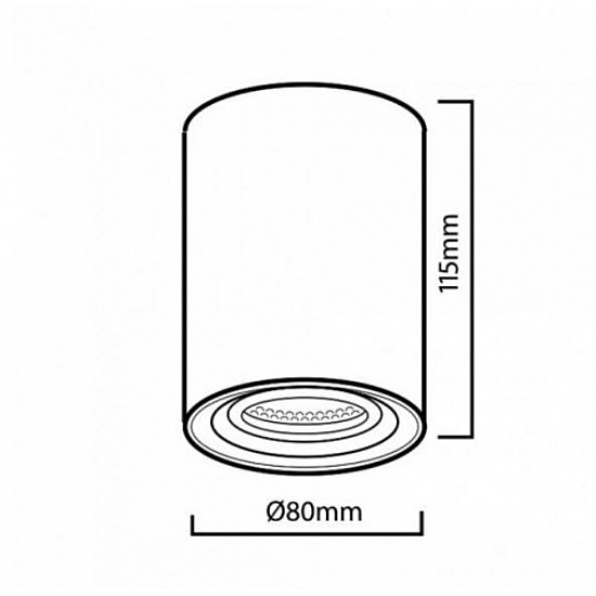 Surface mount halogen GU10 SPOT TUBA LED