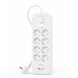 Surge Protector SurgePlus 8x schuko 1xUSB-A 1xUSB-C 900J 2m