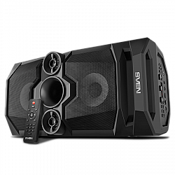 SVEN PS-655 2x25W; LED display; TWS; FM radio; AUX; USB/SD-card support;Lighting; Microphone input (karaoke); Remote Control; Built-in equalizer