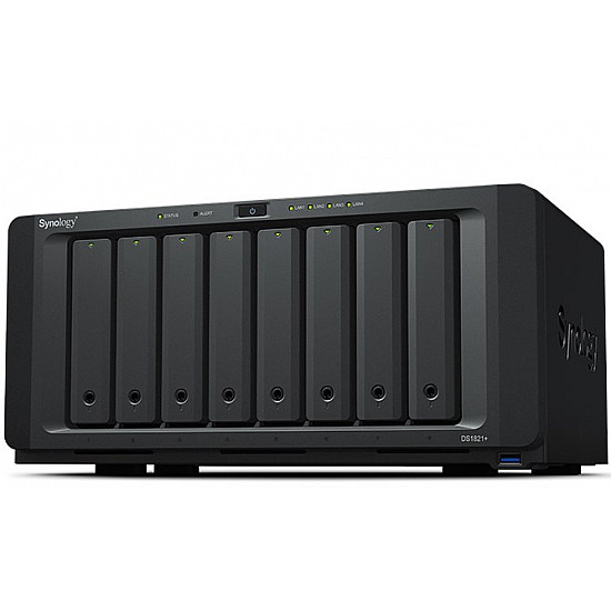 Synology Tower NAS DS1821+ Up to 8 HDD/SSD Hot-Swap AMD Ryzen Ryzen V1500B Quad Core Processor frequency 2.2 GHz 4 GB DDR4