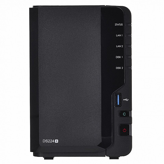 Synology - Disk Station DS224+ - NAS-Server - RAID RAID 0, 1, JBOD - RAM 2 GB Gigabit Ethernet iSCSI Support