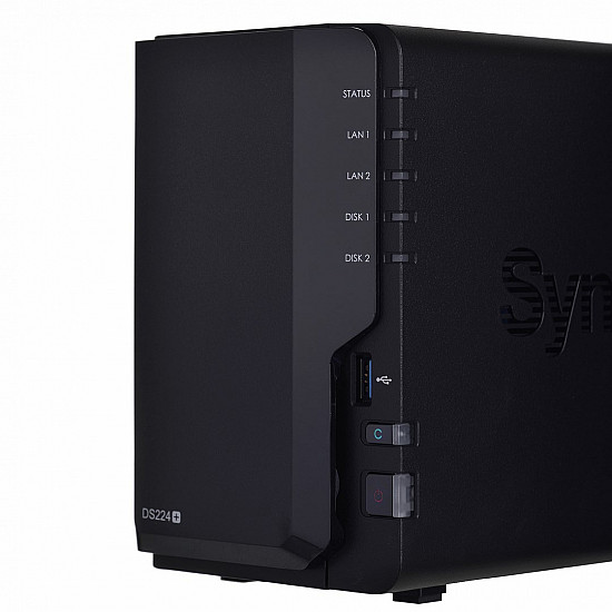 Synology - Disk Station DS224+ - NAS-Server - RAID RAID 0, 1, JBOD - RAM 2 GB Gigabit Ethernet iSCSI Support