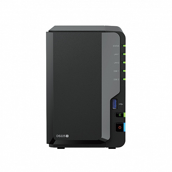 Synology - Disk Station DS224+ - NAS-Server - RAID RAID 0, 1, JBOD - RAM 2 GB Gigabit Ethernet / 2.5 Gigabit Ethernet iSCSI Support