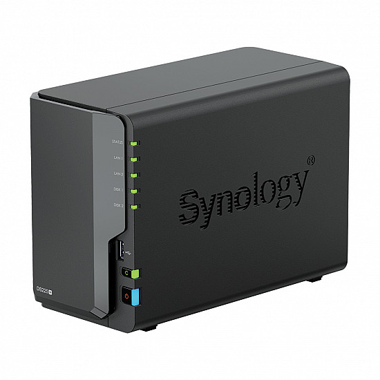Synology - Disk Station DS224+ - NAS-Server - RAID RAID 0, 1, JBOD - RAM 2 GB Gigabit Ethernet / 2.5 Gigabit Ethernet iSCSI Support