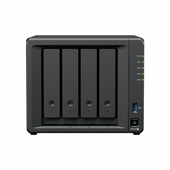 Synology DiskStation DS425+ NAS/storage server Intel® Celeron® J4125 2 GB DDR4 0 TB Black - only Synology HDD