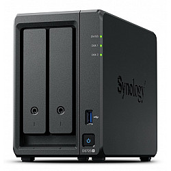 Synology DiskStation DS725+ NAS & lagringsserver Ryzen Embedded R1600 4 GB DDR4 0 TB Sort