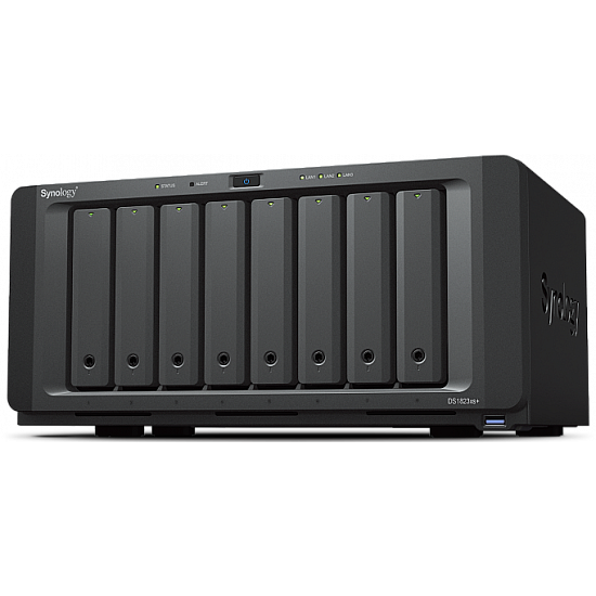Synology DiskStation DS1823XS+ NAS/storage server Tower Ryzen Embedded V1780B 8 GB DDR4 0 TB DiskStation Manager Black