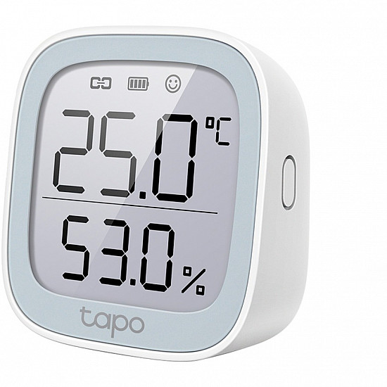 TP-LINK Tapo Intelligenter Temperatur- und Feuchtigkeitsmonitor, Drinnen, Temperatur- & Feuchtigkeitssensor, Freistehend, -20 - 60 °C, Kabellos, 0 - 99%