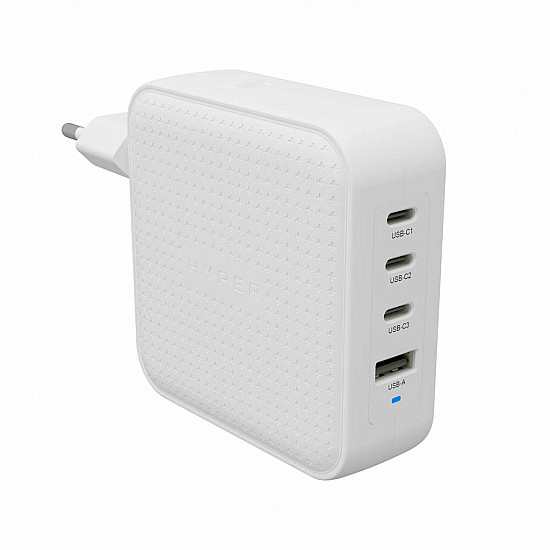 Targus Hyper HyperJuice 100W USB-C GaN Travel Charger 3C+1A - White