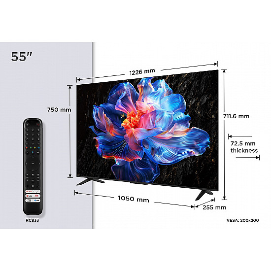 TCL V6C 55V6C TV 139.7 cm (55) 4K Ultra HD Smart TV Wi-Fi Metallic 270 cd/m²