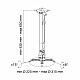 Techly ICA-PM 16 project mount Wall/ceiling Silver