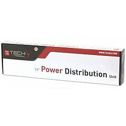 Techly 100471 Listwa zasilająca PDU Rack 19 1U, 6x Schuko, 250V/16A kabel 3m