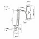Wall support arm for tablet and iPad 4.7-12.9 adjustabe black