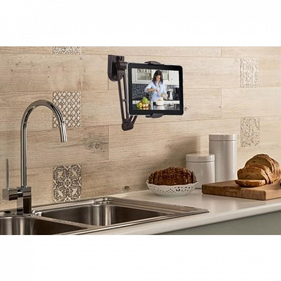 Wall support arm for tablet and iPad 4.7-12.9 adjustabe black