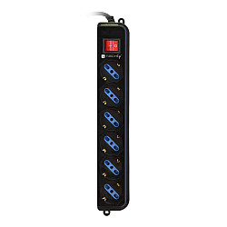 Techly Power Strip 6 Sockets Black with VDE Plug IUPS-PCP-6V