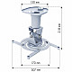 Techly Universal Ceiling Bracket for Projector, White ICA-PM 100WH