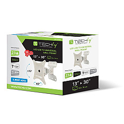 Techly Wall Support for LCD LED 13-30 Full Motion White ICA-LCD 201WH