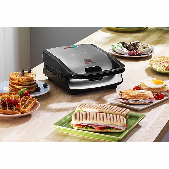 TEFAL SW852D12 Sandwich Maker 700 W Number of plates 2 Number of pastry 2 Stainless steel