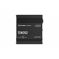 Teltonika TSW202 Managed L2 Gigabit Ethernet (10/100/1000) Power over Ethernet (PoE) Aluminium, Blue