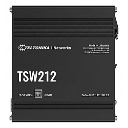 Teltonika · Switch· TSW212· 8 Port Gigabit Industrial managed Switch 2 SFP - Switch - 1 Gbps