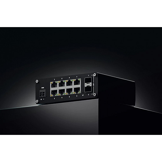 Teltonika · Switch· TSW212· 8 Port Gigabit Industrial managed Switch 2 SFP - Switch - 1 Gbps