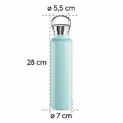 XAVAX Isolierflasche 750 ml Deckel mit Griff Pastellblau