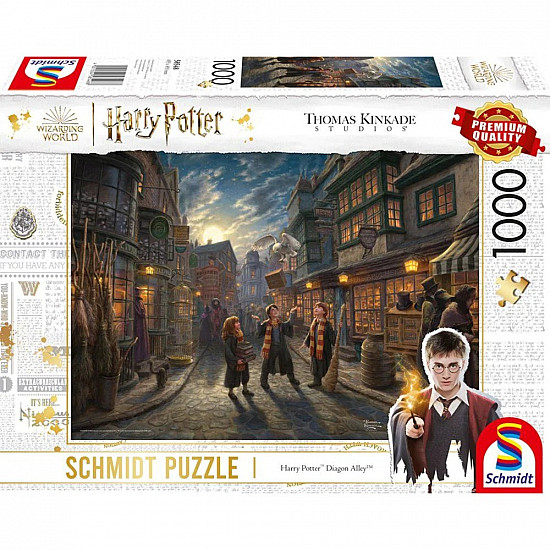 Thomas Kinkade Studios Wizarding World Harry Potter - Diagon Alley, Puzzle 1000 Teile
