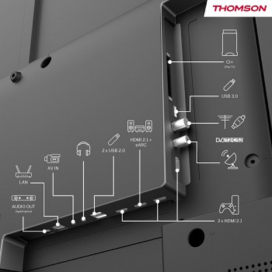 TV Set THOMSON 50 4K/Smart QLED 3840x2160 Bluetooth Google TV 50QG5C14