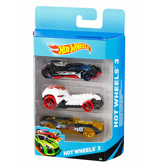 Hot Wheels 3 Car Pack You receive a single item (Random Selection in the warehouse) 1:64-scale with authentic styling and eye-catching decos.