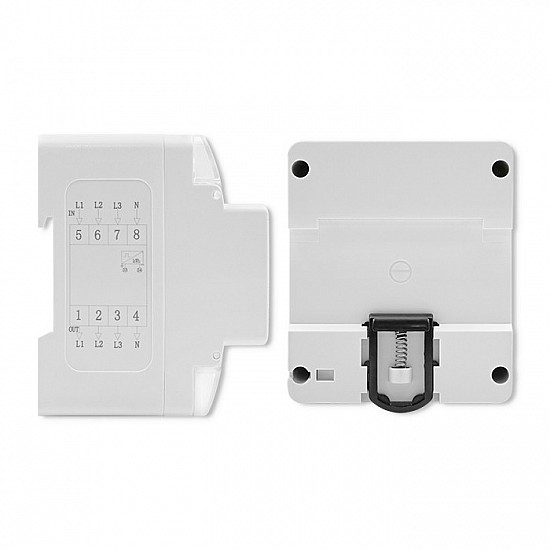 Three-phase electronic meter energy consumption meter on DIN rail 400V LCD 4P