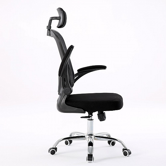 Topeshop FOTEL DORY CZERŃ office/computer chair Padded seat Mesh backrest