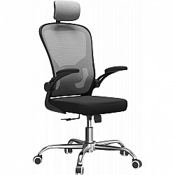 Topeshop FOTEL DORY SZARY office/computer chair Padded seat Mesh backrest