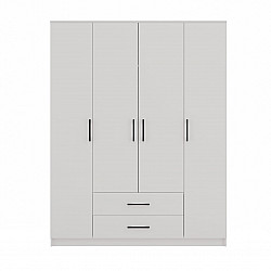 Topeshop ROMANA 160 BIEL KPLB bedroom wardrobe/closet 11 shelves 4 door(s) White
