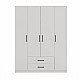 Topeshop ROMANA 160 BIEL KPLB bedroom wardrobe/closet 11 shelves 4 door(s) White