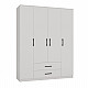 Topeshop ROMANA 160 BIEL KPLB bedroom wardrobe/closet 11 shelves 4 door(s) White