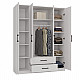 Topeshop ROMANA 160 BIEL KPLB bedroom wardrobe/closet 11 shelves 4 door(s) White