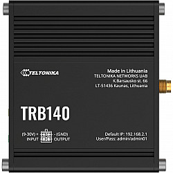 Teltonika TRB140 LTE Router: No WiFi, 4G, SIM, Enthernet port, Micro USB LTE Router TRB140 No Wi-Fi 10/100/1000 Mbit/s Ethernet LAN (RJ-45) ports 1 Mesh Support No MU-MiMO No 2G/3G/4G Antenna type 1 x SMA for LTE 1 x Virtual network interface via micro USB 24 month(s)