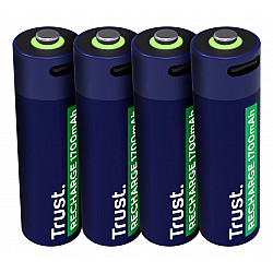 BATTERY RECH. LI-ION AA 1.5V/1700MAH USB-C 4P 25631 TRUST