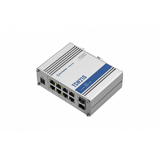 Teltonika TSW210 - Switch - unmanaged - 8 x 10/100/1000 + 2 x SFP