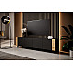 TV cabinet FARO 200x42x52 black matt + oak craft